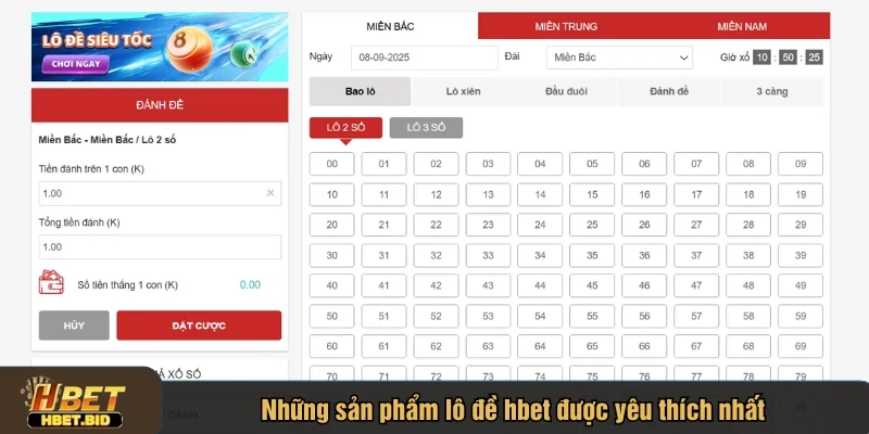 Sảnh lô đề HBET quy tụ các trò chơi số hấp dẫn nhất